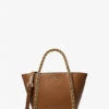 Westley Small Pebbled Leather Chain-Link Tote Bag
