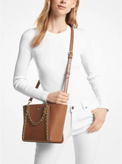 Westley Small Pebbled Leather Chain-Link Tote Bag -Michael Michael Kors Shop 30S3G5WT1L 0230 4