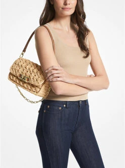 Parker Medium Woven Straw Shoulder Bag -Michael Michael Kors Shop 30S3G7PC2W 1251 4