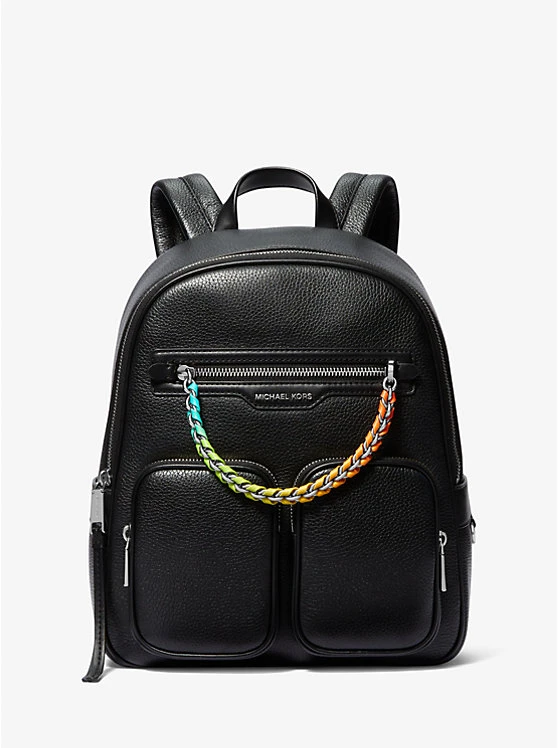 PRIDE Elliot Medium Pebbled Leather Backpack 3 PRIDE Elliot Medium Pebbled Leather Backpack