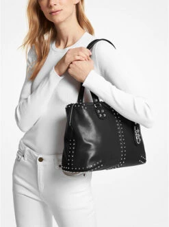 Astor Large Studded Leather Tote Bag 7 Astor Large Studded Leather Tote Bag -Michael Michael Kors Shop 30S3SATE3L 0001 4