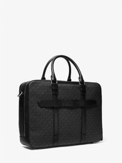 Hudson Logo And Leather Briefcase 8 Hudson Logo And Leather Briefcase -Michael Michael Kors Shop 33S3LHDA8B 0001 3