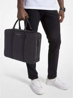 Hudson Logo And Leather Briefcase 9 Hudson Logo And Leather Briefcase -Michael Michael Kors Shop 33S3LHDA8B 0001 4