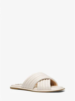 Portia Quilted Leather Slide Sandal