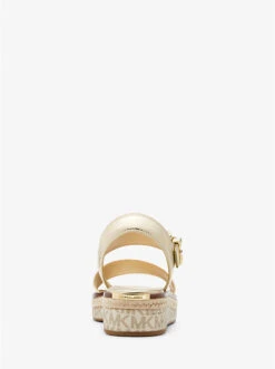 Richie Metallic Faux Leather And Logo Platform Espadrille 8 Richie Metallic Faux Leather And Logo Platform Espadrille -Michael Michael Kors Shop 40S2RIFPAM 0705 4