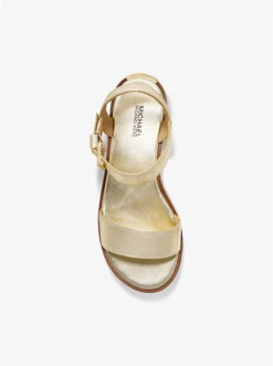 Richie Metallic Faux Leather And Logo Platform Espadrille 9 Richie Metallic Faux Leather And Logo Platform Espadrille -Michael Michael Kors Shop 40S2RIFPAM 0705 5