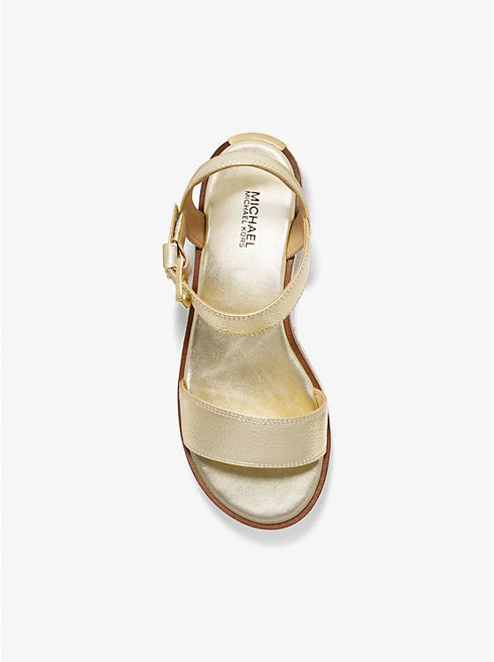 Richie Metallic Faux Leather And Logo Platform Espadrille 6 Richie Metallic Faux Leather And Logo Platform Espadrille - Image 4