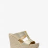 Bradley Metallic Canvas Wedge Sandal