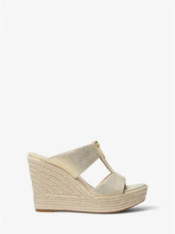 Bradley Metallic Canvas Wedge Sandal -Michael Michael Kors Shop 40S3BYMS2D 0705 2