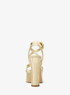 Paola Metallic Snake Embossed Leather Platform Sandal -Michael Michael Kors Shop 40S3PLHS1M 0705 4