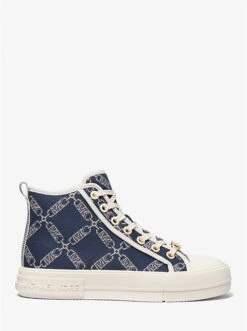 Evy Empire Logo Jacquard High-Top Sneaker -Michael Michael Kors Shop 43F3EYFE1Y 0394 2