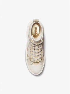 Evy Metallic Empire Logo Jacquard High-Top Sneaker -Michael Michael Kors Shop 43S3EYFE6Y 0388 5