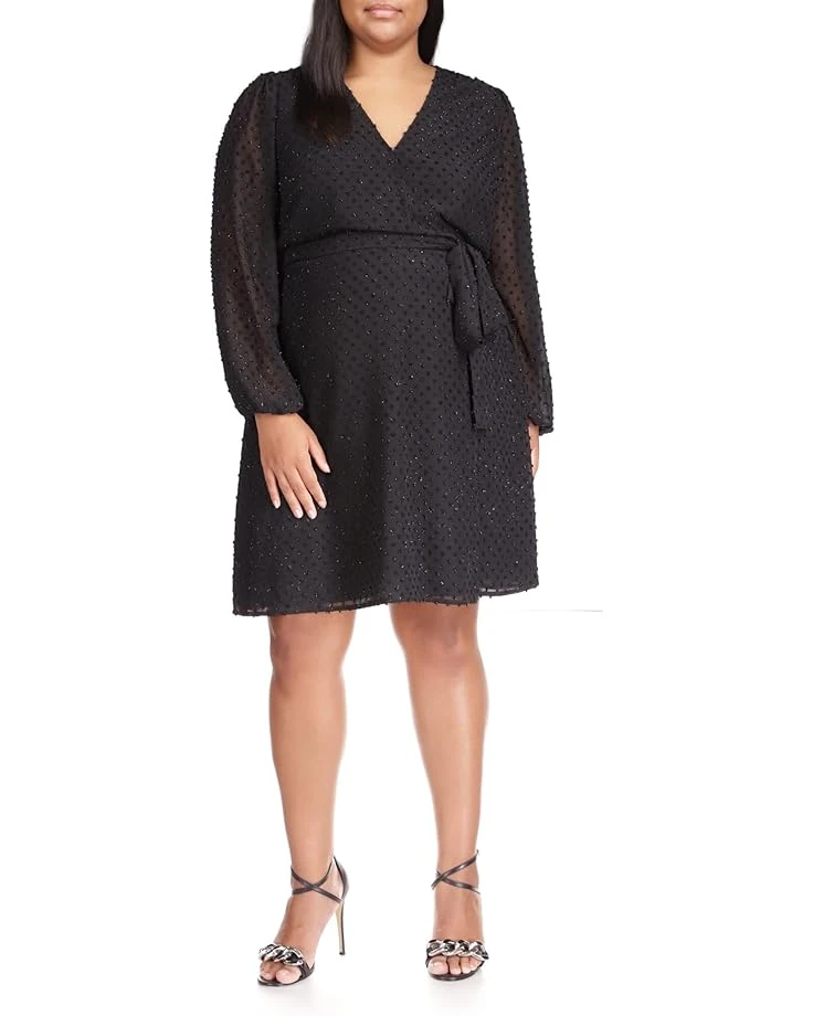 MICHAEL Michael Kors Plus Size Swiss Dot Wrap Dress 3 MICHAEL Michael Kors Plus Size Swiss Dot Wrap Dress
