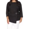 MICHAEL Michael Kors Plus Size Solid Twist 3/4 Sleeve Top