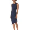 MICHAEL Michael Kors Petite Solid Crew Neck Drape Dress -Michael Michael Kors Shop 61BcIxv 6XL. AC SR736920
