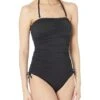 MICHAEL Michael Kors Iconic Solid Shirred Bandeau One-Piece -Michael Michael Kors Shop 61EWWPU 5eL. AC SR736920