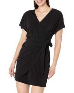 MICHAEL Michael Kors Solid Tie Faux Wrap Dress