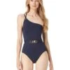 MICHAEL Michael Kors Solids One Shoulder One-Piece