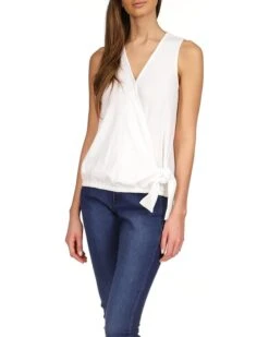 MICHAEL Michael Kors Sleeveless Wrap Tie Top