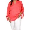 MICHAEL Michael Kors Plus Size Solid Satin Tie Top -Michael Michael Kors Shop 61gyCgxaobL. AC SR736920