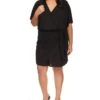 MICHAEL Michael Kors Plus Size Solid Tie Faux Wrap Dress -Michael Michael Kors Shop 61v7UH2ibvL. AC SR736920