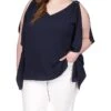 MICHAEL Michael Kors Plus Size Ring Flutter Top -Michael Michael Kors Shop 61xCatP9YUL. AC SR736920