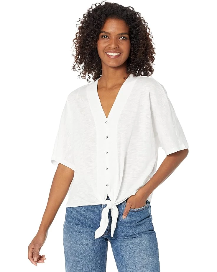 MICHAEL Michael Kors Button Front Tie Hem Top 3 MICHAEL Michael Kors Button Front Tie Hem Top