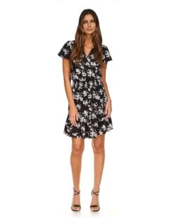 MICHAEL Michael Kors Botanical Short Sleeve Wrap Dress