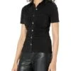 MICHAEL Michael Kors Button Front Ruched Top