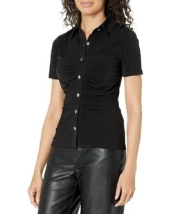 MICHAEL Michael Kors Button Front Ruched Top