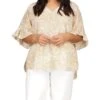 MICHAEL Michael Kors Plus Size Paisley Ruffle Sleeve Top
