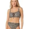 MICHAEL Michael Kors Graphic Cheetah Lace-Up Bralette Top