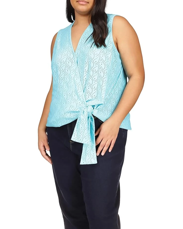 MICHAEL Michael Kors Plus Size Eyelet Wrap Top 3 MICHAEL Michael Kors Plus Size Eyelet Wrap Top