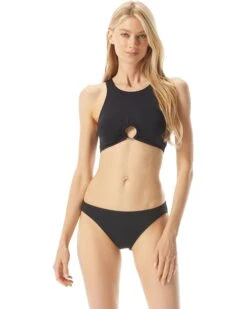 MICHAEL Michael Kors Essentials Solid Cropped Bikini Top