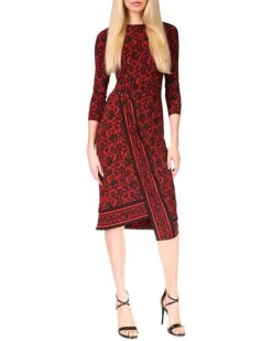 MICHAEL Michael Kors Lace Asymmetrical Border Midi