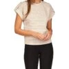 MICHAEL Michael Kors Stripe Snap Epaulette T-Shirt