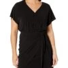 MICHAEL Michael Kors Petite Solid Tie Faux Wrap Dress