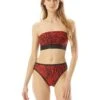 MICHAEL Michael Kors Zebra Zip Back Bandeau