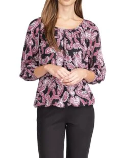 MICHAEL Michael Kors Paisley Peasant Top
