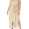 MICHAEL Michael Kors Plus Size Giraffe Maxi Tie Dress