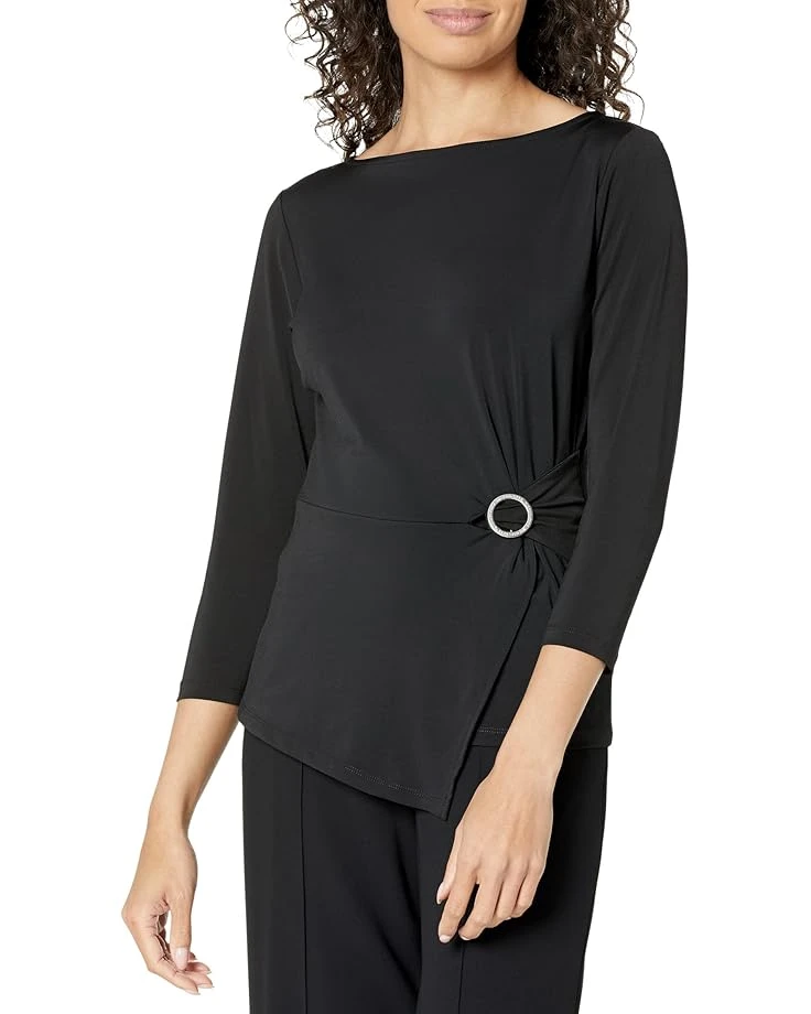 MICHAEL Michael Kors Solid Twist 3/4 Sleeve Top 3 MICHAEL Michael Kors Solid Twist 3/4 Sleeve Top