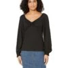 MICHAEL Michael Kors Long Sleeve Puff Sleeve Ruched Top