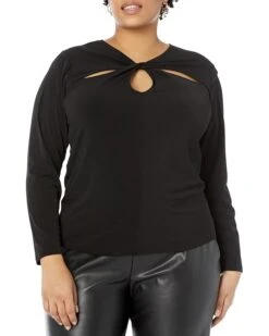 MICHAEL Michael Kors Plus Size Twist Keyhole Top