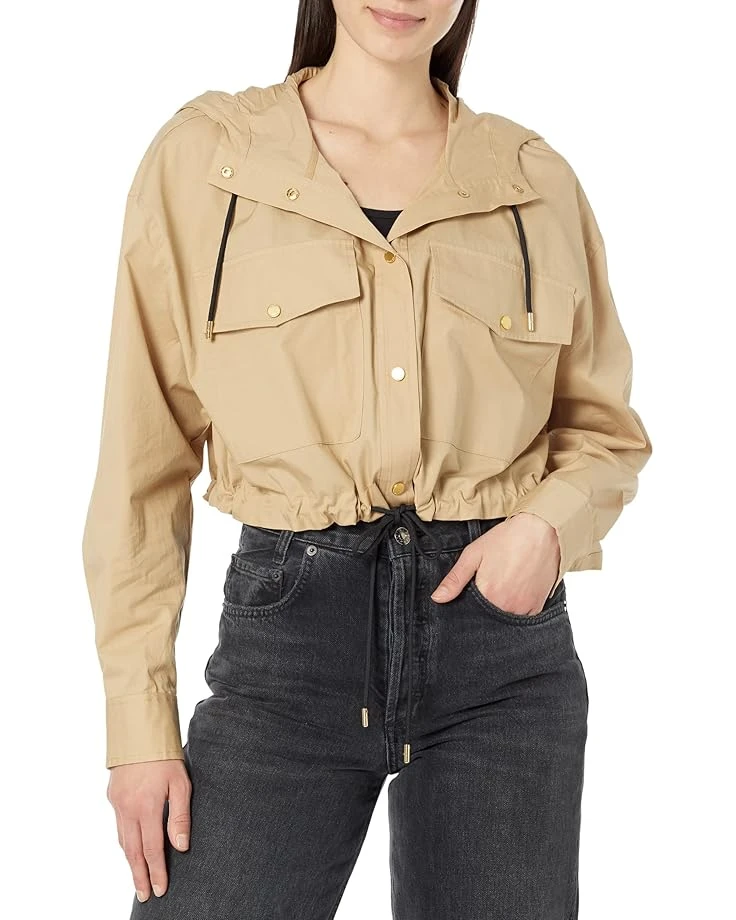 MICHAEL Michael Kors Cotton Crop Bomber Jacket 3 MICHAEL Michael Kors Cotton Crop Bomber Jacket