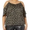 MICHAEL Michael Kors Plus Size Giraffe Cold-Shoulder Chain Top -Michael Michael Kors Shop 81977 VoNzL. AC SR736920