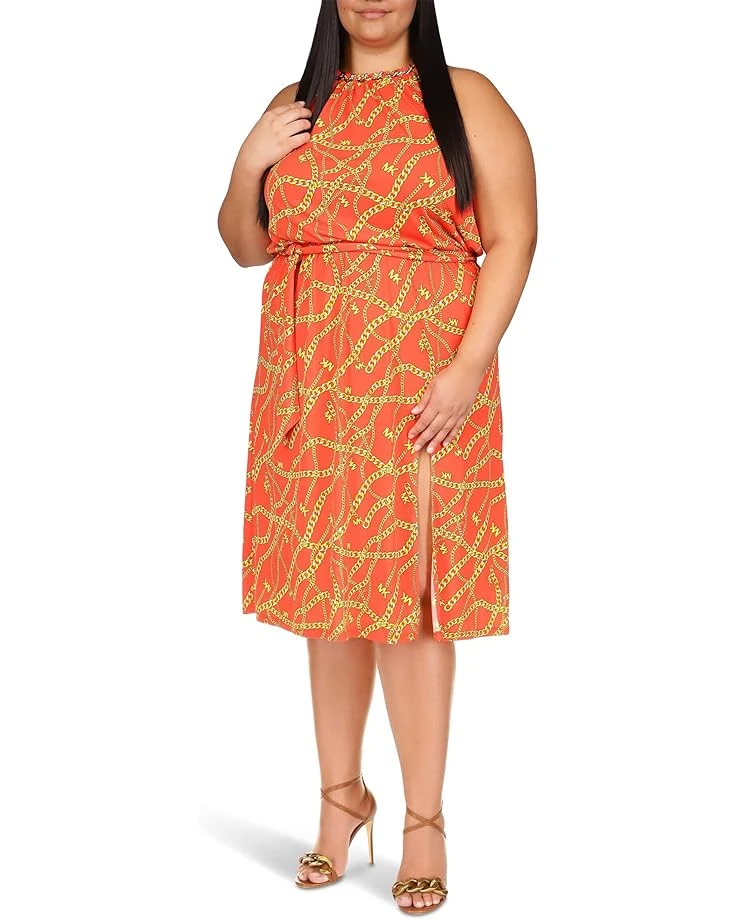 MICHAEL Michael Kors Plus Size Chain Neck Midi Dress 3 MICHAEL Michael Kors Plus Size Chain Neck Midi Dress