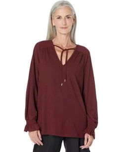 MICHAEL Michael Kors Solid Raglan Peasant Tunic