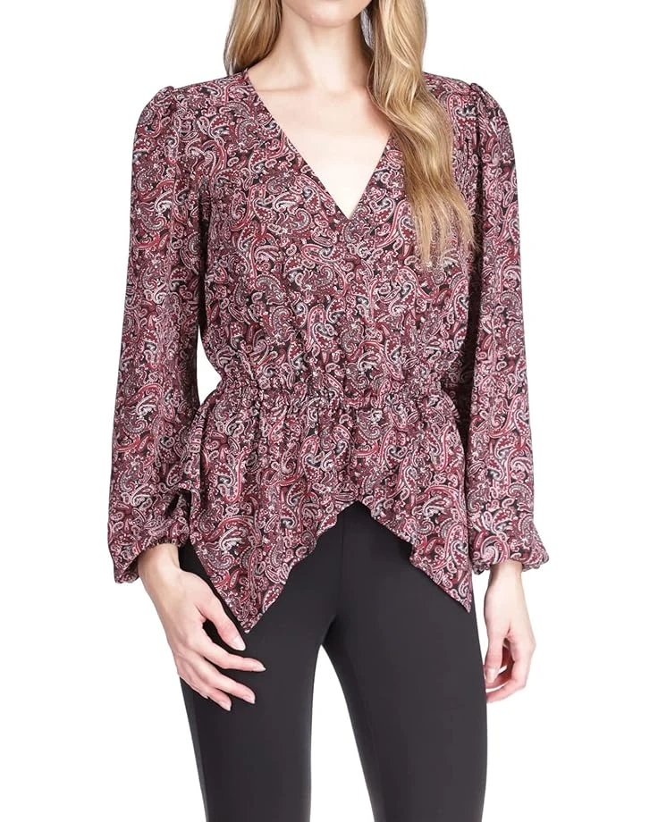 MICHAEL Michael Kors Pop Lux Paisley Wrap Top 3 MICHAEL Michael Kors Pop Lux Paisley Wrap Top