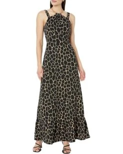 MICHAEL Michael Kors Giraffe Necklace Maxi Dress