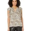 MICHAEL Michael Kors Drama Patchwork Paisley Top